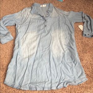 Light Blue Denim Tunic Dress